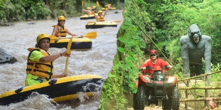 Bali Jungle ATV And Waterfall Hidden Canyon River Tubing