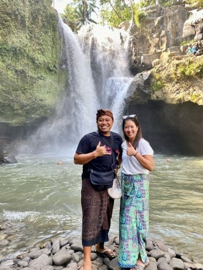 Ubud , waterfall , rice terrace and Temple