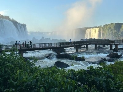 "Dawn at Iguaçu Falls". Unique, and incomparable experience.