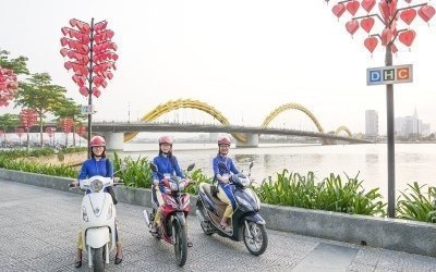 Da Nang Night City Tour & Han River Cruise with Females Bikers