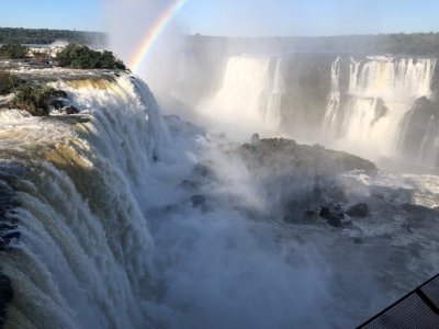 Sunset at Iguaçu Falls.