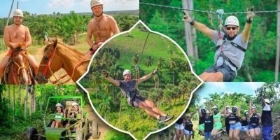ADVENTURE FULL 8 ZIPLINES- BUGGY RIDE- HORSEBACK RIDING -3 IN 1