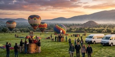 Teotihuacán Hot Air Balloon Flight + Sunrise & Breakfast