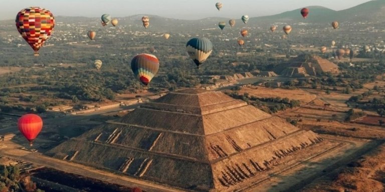 Unique Experience, Shared Balloon Flight over Teotihuacán